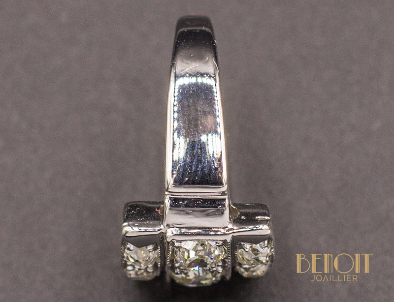 Bague Chevalière Art Déco Diamant