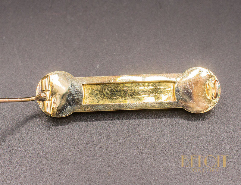 Broche Napoléon III Or Jaune Onyx