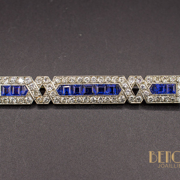 Broche Jacqmarel Création – Barette Art Déco à Strass – Noir – Fait En France – Neuf Sans Emballage