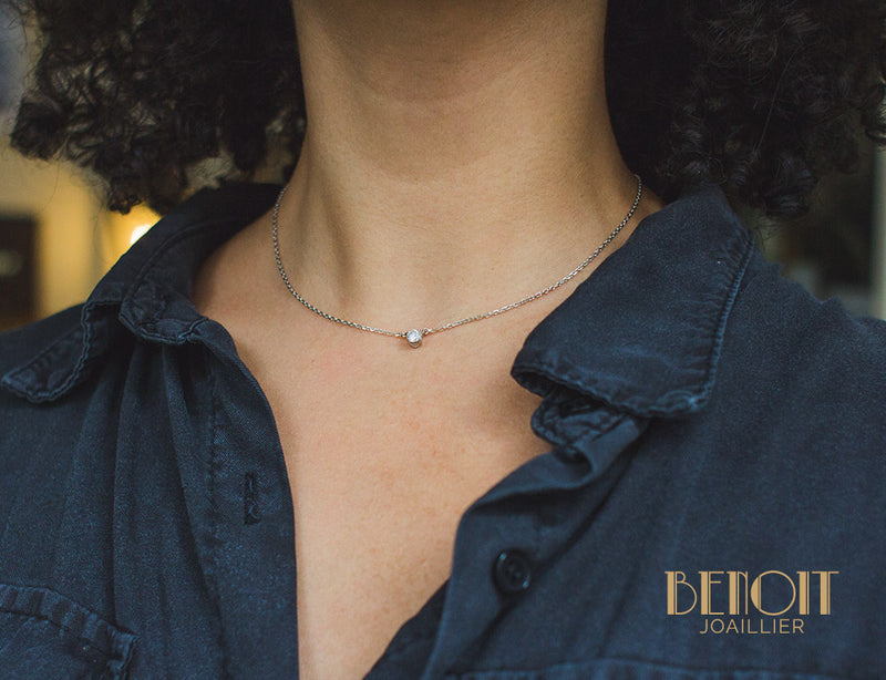 Pendentif Solitaire Diamant