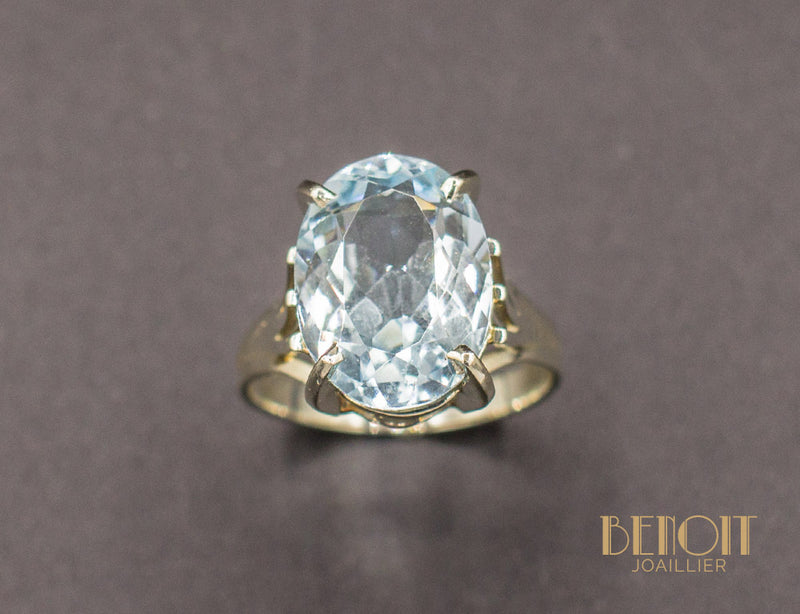 Bague Aigue-Marine Or Blanc