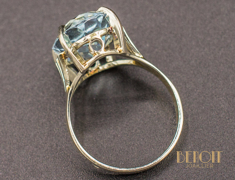 Bague Aigue-Marine Or Blanc