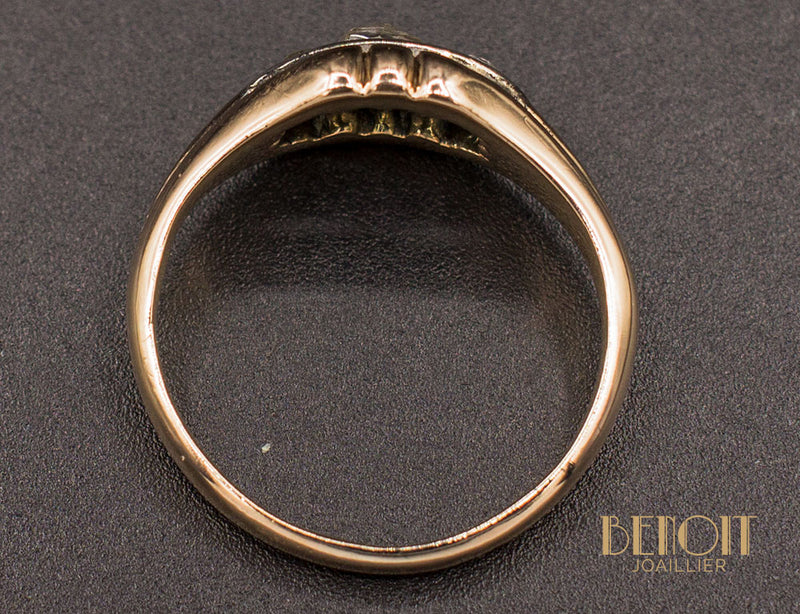 Bague Ancienne Trio de Diamants