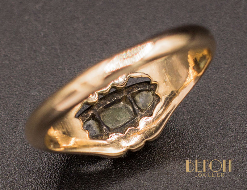 Bague Ancienne Trio de Diamants