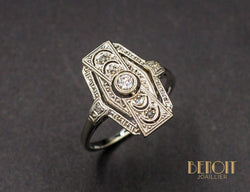 Bague Marquise Art Déco Diamants