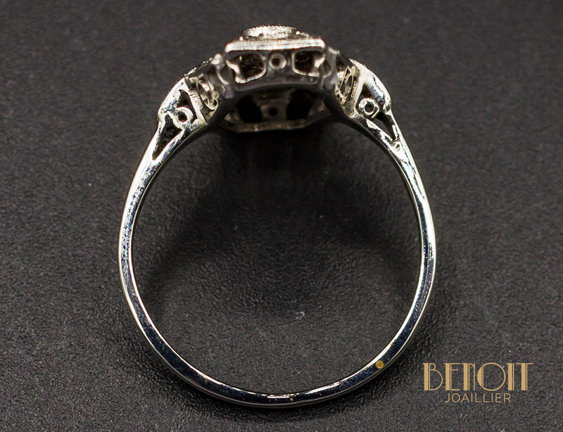 Bague Marquise Art Déco Diamants