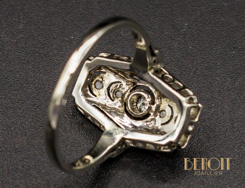 Bague Marquise Art Déco Diamants