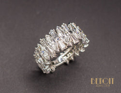 Bague Bandeau Diamants Navette