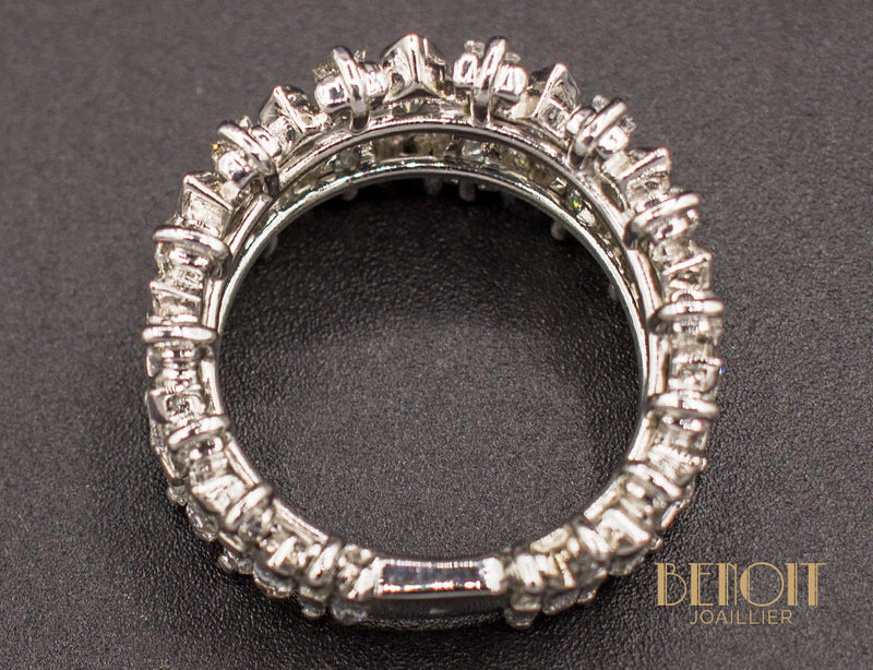 Bague Bandeau Diamants Navette