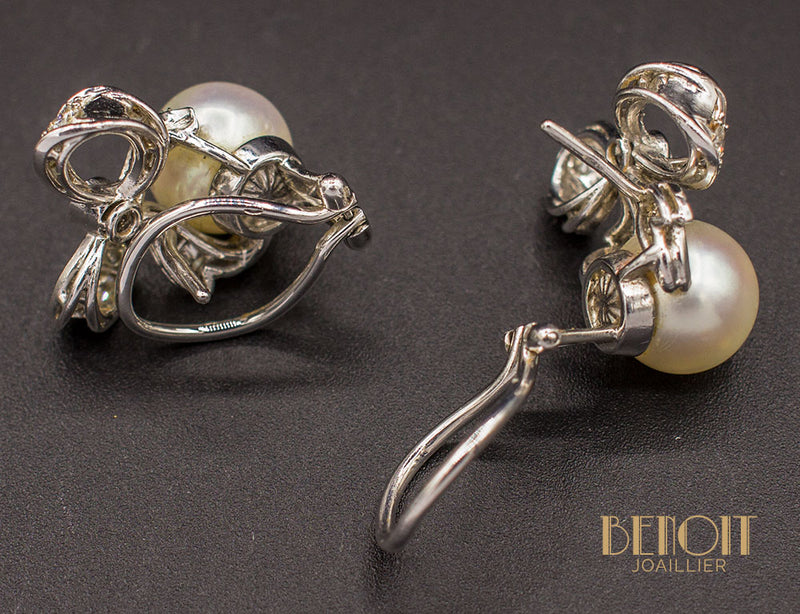 Boucles d'Oreilles Perles Noeuds