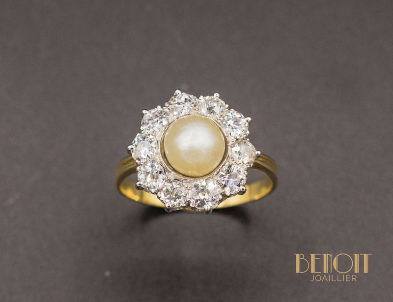 Bague Marguerite Perle Fine