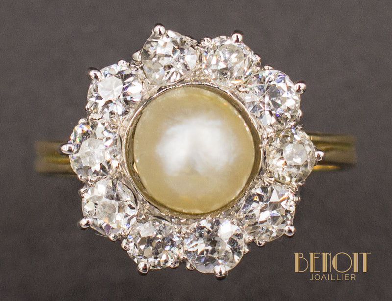 Bague Marguerite Perle Fine