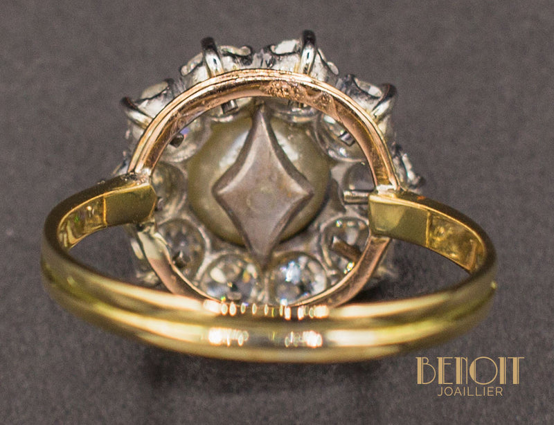 Bague Marguerite Perle Fine