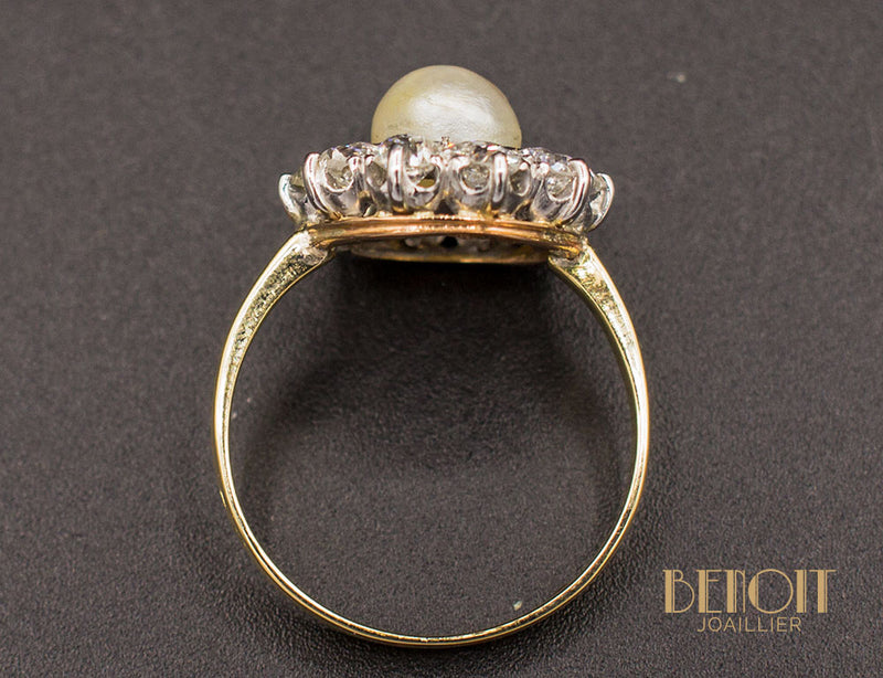 Bague Marguerite Perle Fine