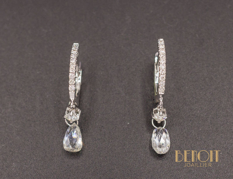 Boucles d'Oreilles Modernes Diamants