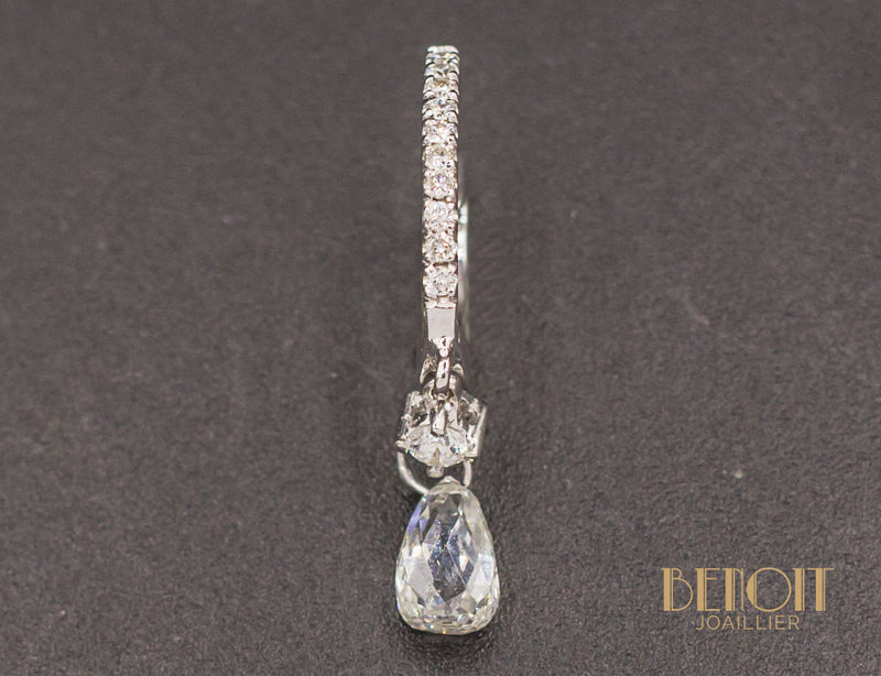 Boucles d'Oreilles Modernes Diamants