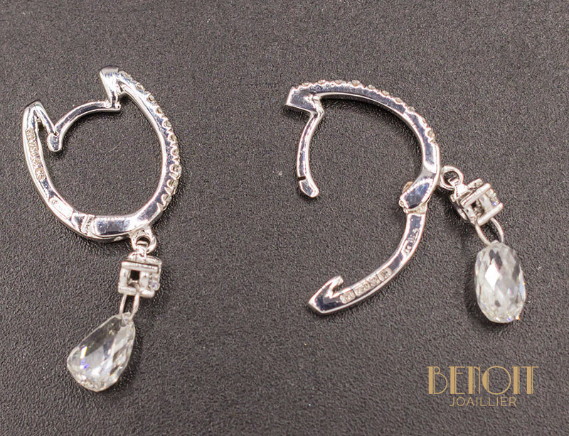 Boucles d'Oreilles Modernes Diamants