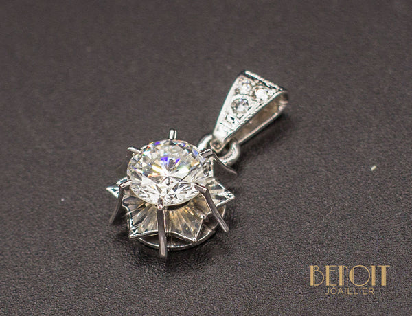 Pendentif Diamant Solitaire Etoile