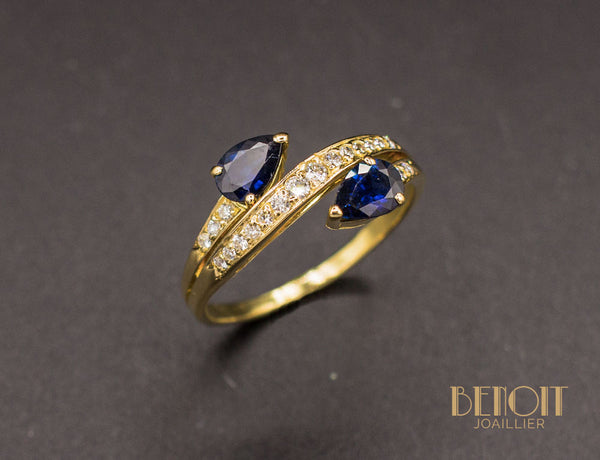 Bague Toi et Moi Saphirs