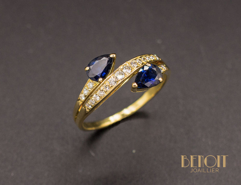 Bague Toi et Moi Saphirs