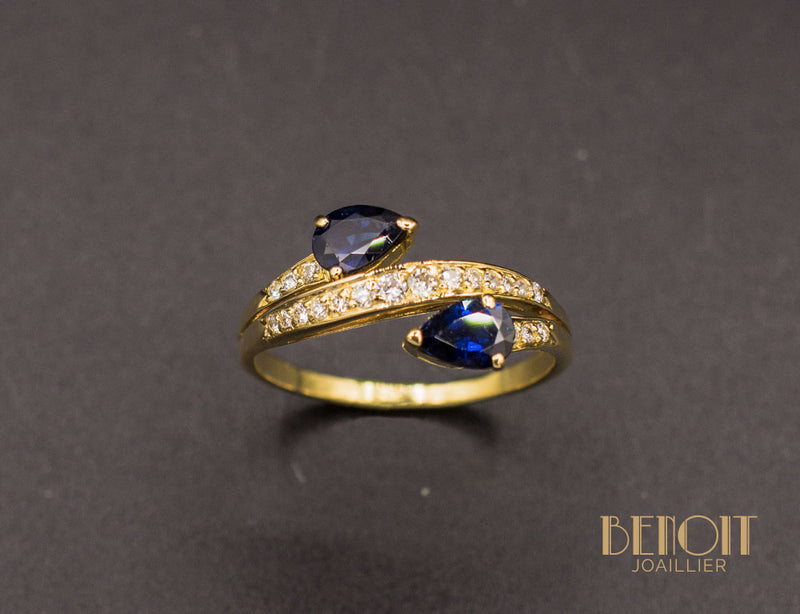 Bague Toi et Moi Saphirs