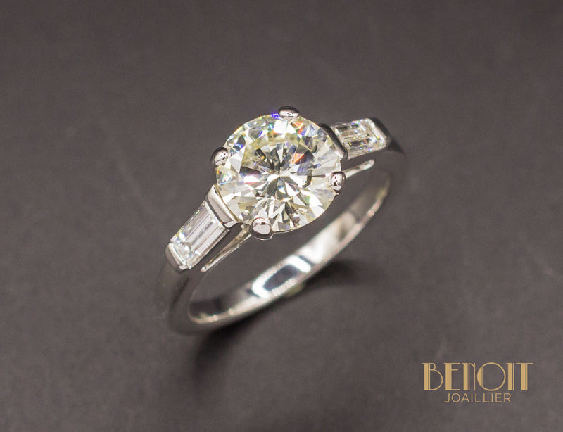 Solitaire Diamant 2,27ct L-SI2