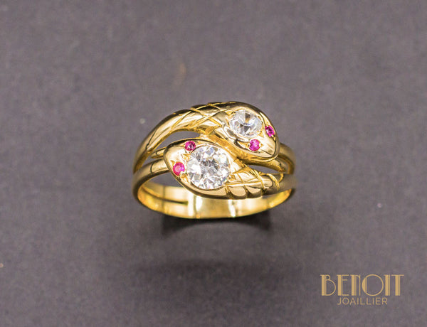 Bague Serpents XIXe Diamants