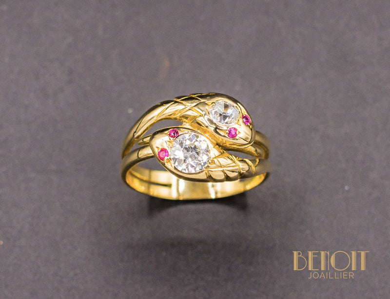 Bague Serpents XIXe Diamants