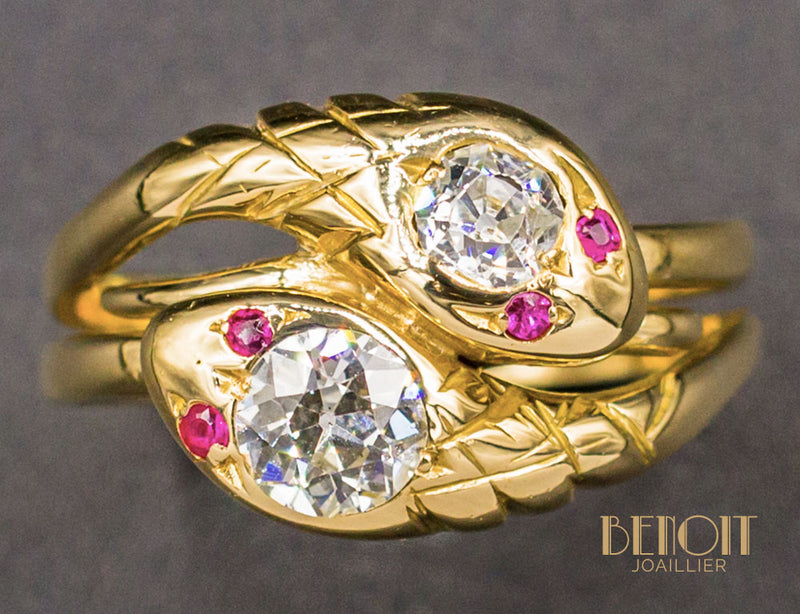 Bague Serpents XIXe Diamants