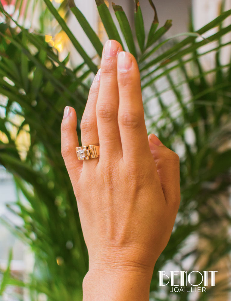 Bague Tank Diamant
