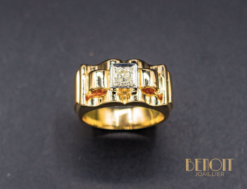 Bague Tank Diamant