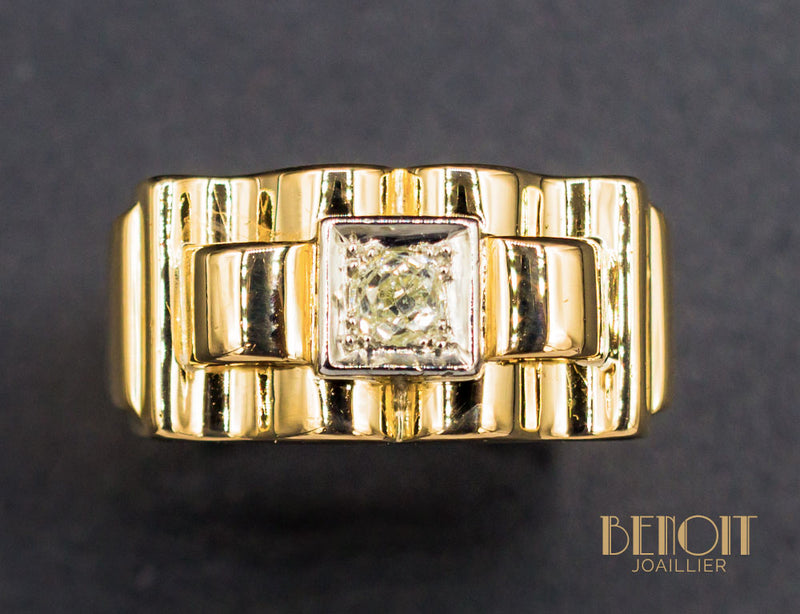 Bague Tank Diamant