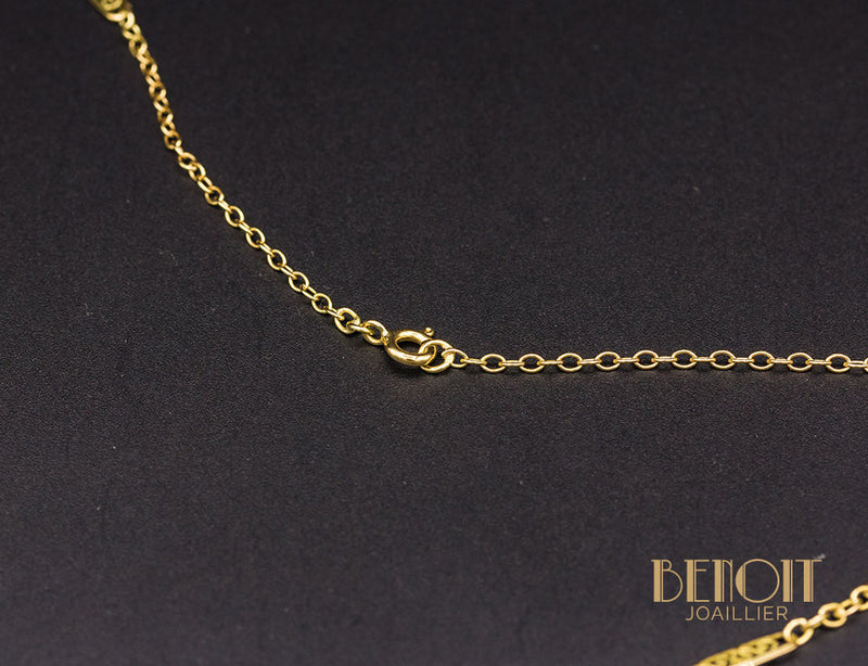 Collier Draperie Or Jaune
