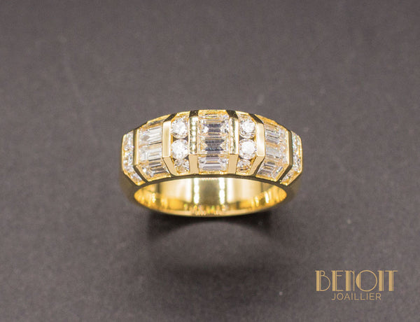 Bague Jonc Moderne Diamants