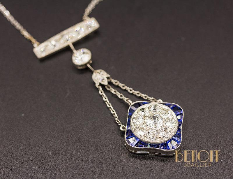 Négligé Art Déco Diamants Saphirs