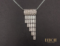 Pendentif Art Déco Cascade de Diamants