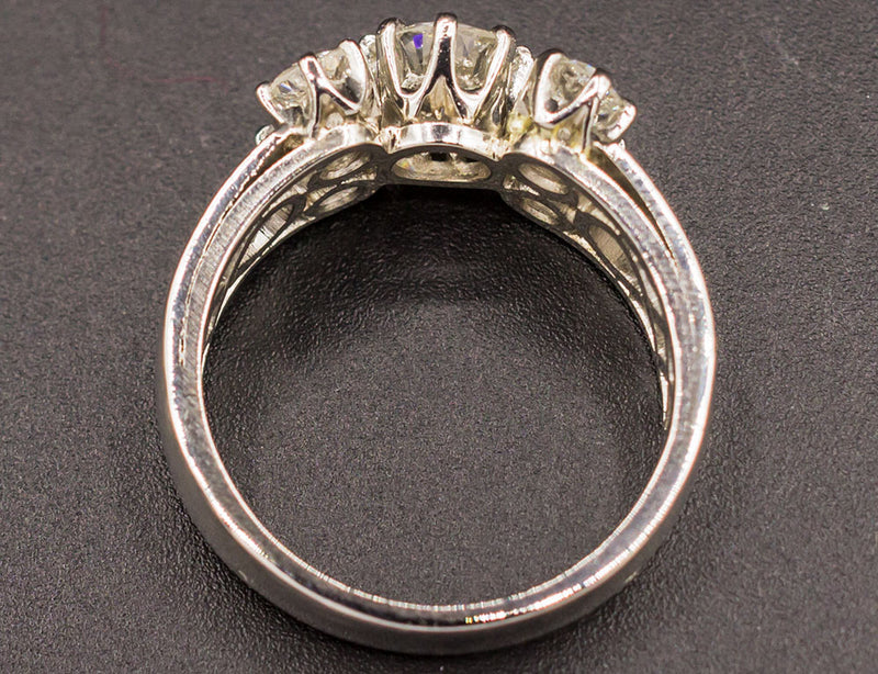 Bague 5 Diamants Platine