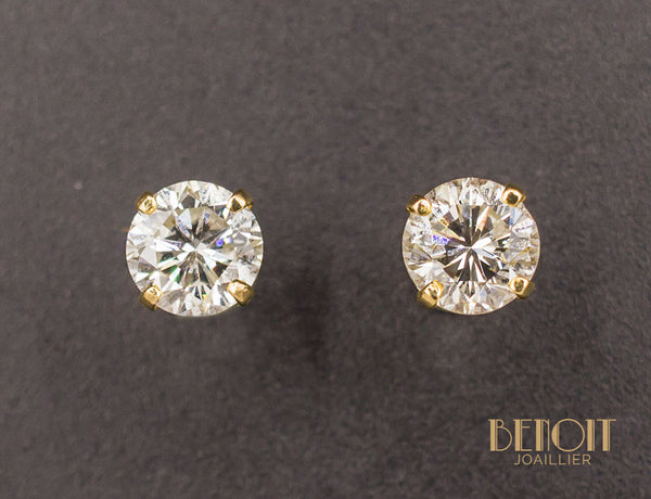 Puces Diamants 2x 0,85ct
