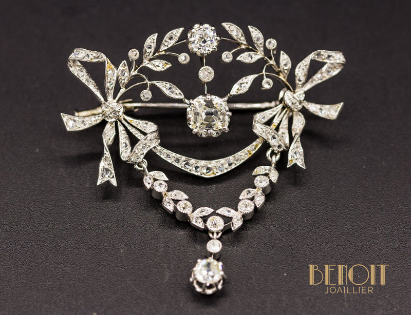 Pendentif Broche Diamants 1900