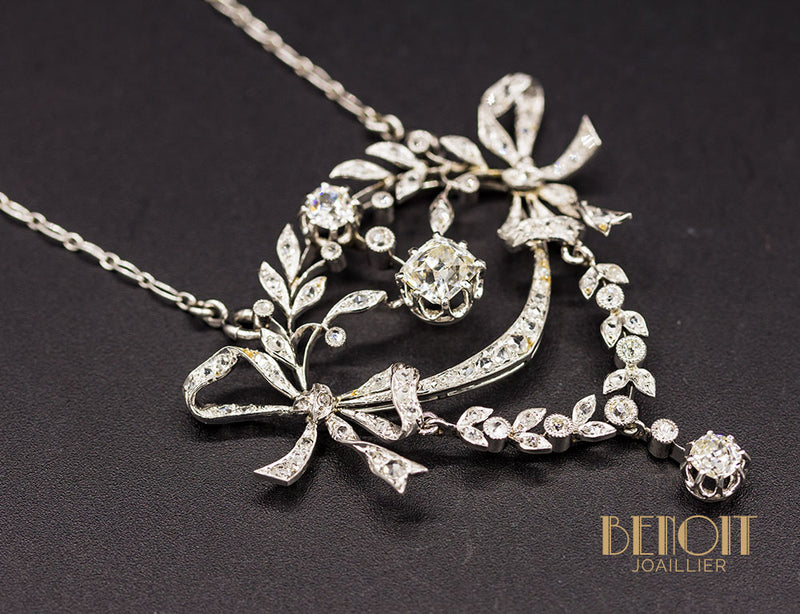 Pendentif Broche Diamants 1900