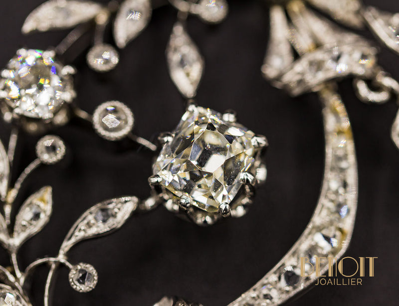 Pendentif Broche Diamants 1900