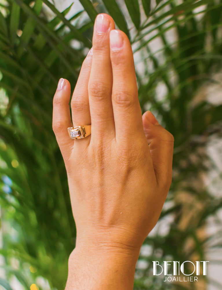 Bague Tank Diamants