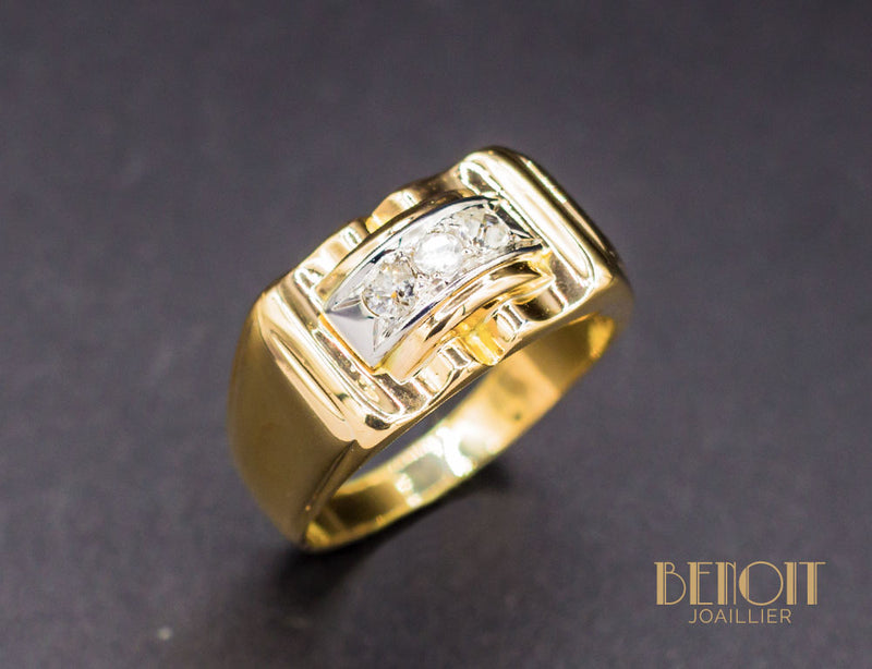 Bague Tank Diamants