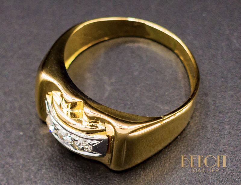 Bague Tank Diamants