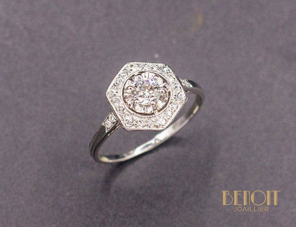 Bague Art Déco Diamants