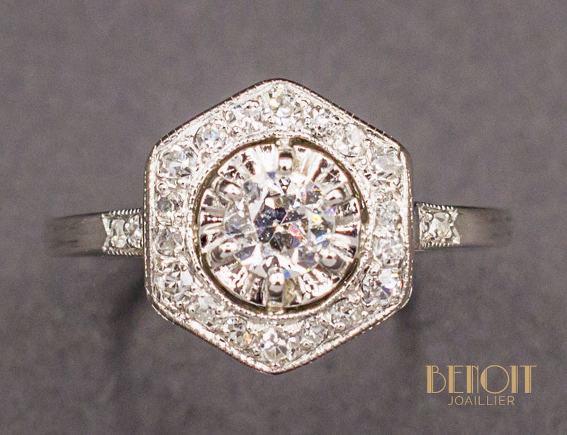 Bague Art Déco Diamants