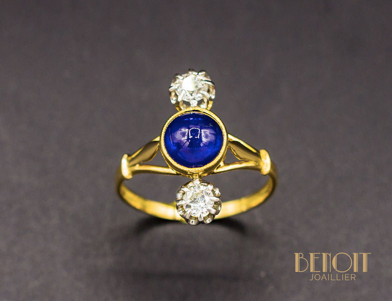 Bague Trilogie Saphir Diamants