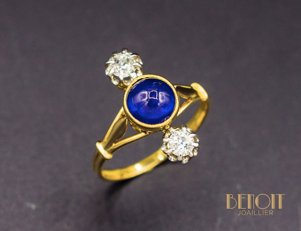 Bague Trilogie Saphir Diamants