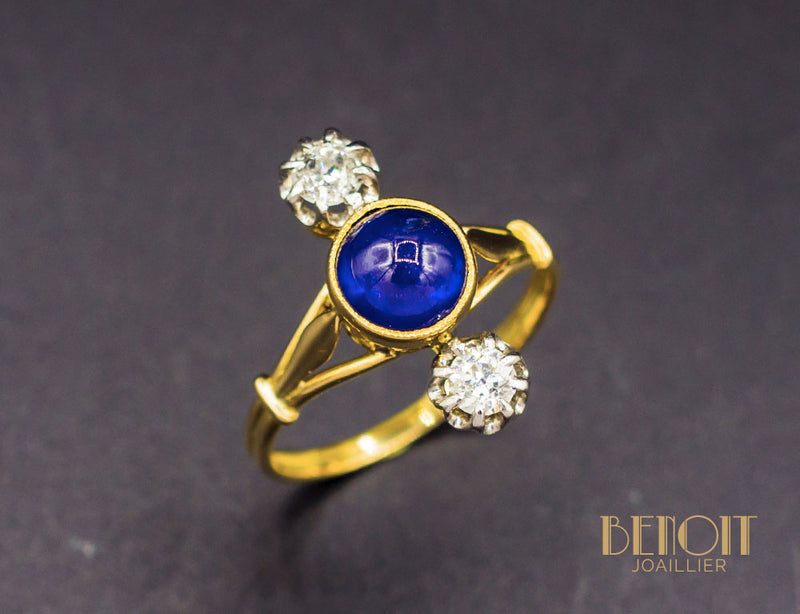 Bague Trilogie Saphir Diamants
