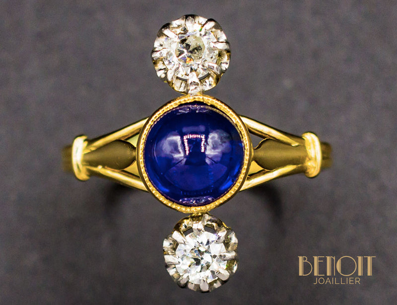 Bague Trilogie Saphir Diamants